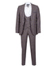 Classic Brown Three Piece Check Suit