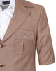 Brown Safari Classic Plain 2 Piece Short Sleeve Men's Suit
