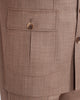 Brown Safari Classic Plain 2 Piece Short Sleeve Men's Suit