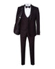 Black Men's 4 Piece Suit Contrasting Lapel