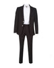 Black Pure Wool Classic Plain 3 Piece Men's Suit