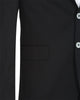 Black Pure Wool Classic Plain 3 Piece Men's Suit