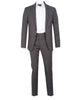 Anthrasite Pure Wool Classic Plain 3 Piece Men's Suit
