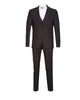 Grey Wool Classic Plain 3 Piece Men's Suit