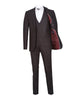 Grey Wool Classic Plain 3 Piece Men's Suit