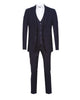 Dark Blue Wool Classic Plain 3 Piece Men's Suit