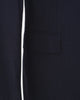 Dark Blue Wool Classic Plain 3 Piece Men's Suit