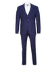 Royal Blue Wool Classic Plain 3 Piece Men's Suit