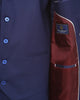 Royal Blue Wool Classic Plain 3 Piece Men's Suit