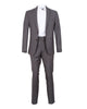 Grey Pure Wool Classic Plain 3 Piece Men's Suit