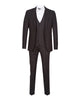 Grey Wool Classic Plain 3 Piece Men's Suit