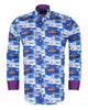 Sailing Boat Print Shirt with Matching Handkerchief-Makrom