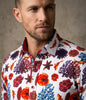 Seaside Print Men's Shirt with Matching Handkerchief