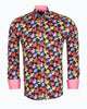 Sycamore Leaf Print Shirt with Matching Handkerchief-Makrom