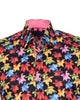 Sycamore Leaf Print Shirt with Matching Handkerchief-Makrom