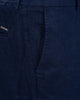 Dark Blue Linen Plain Suit Trouser