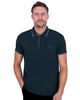 Dark Blue Classic Polo T-Shirt With Contrast Collar
