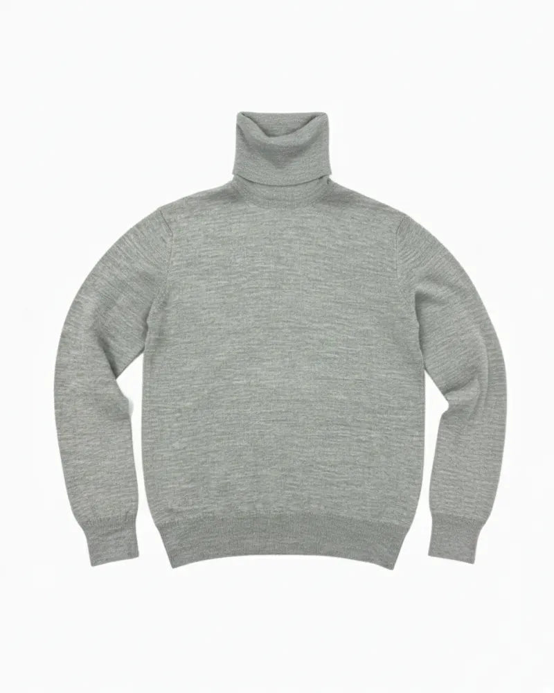 Grey Classic Turtleneck Jumper