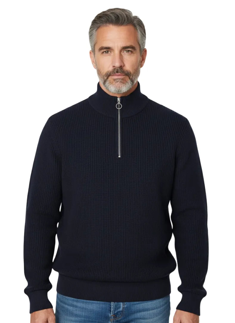 Dark Blue Roll Neck Men`s Jumper
