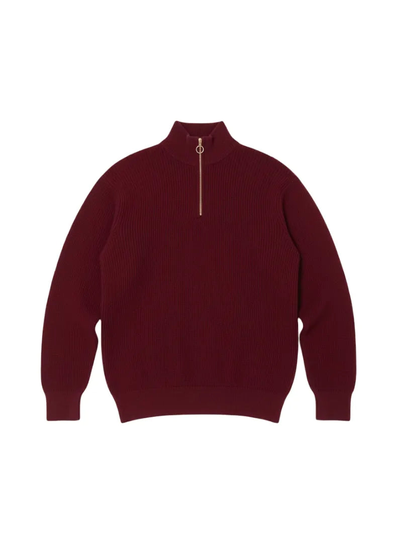 Burgundy Roll Neck Men`s Jumper
