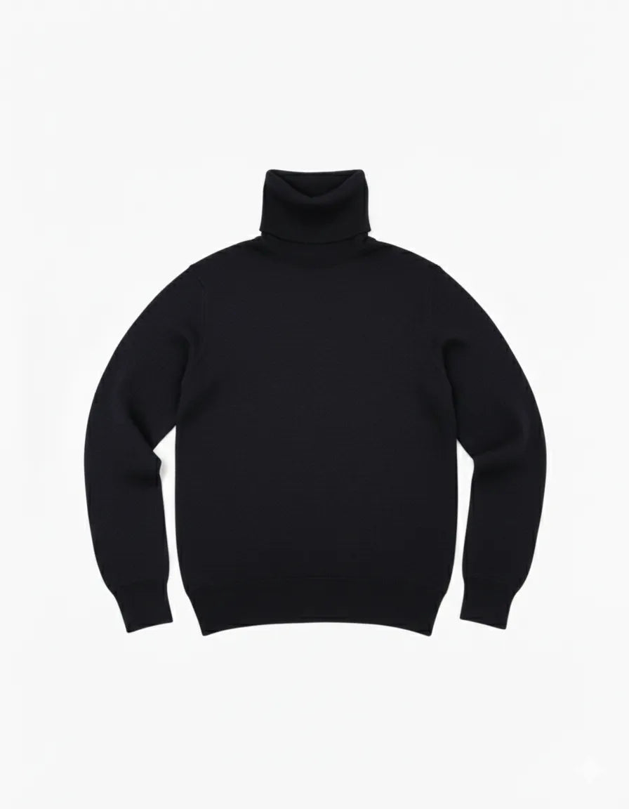 Black Classic Turtleneck Jumper