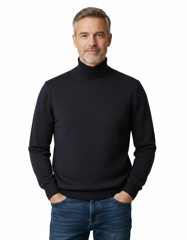 Black Classic Turtleneck Jumper