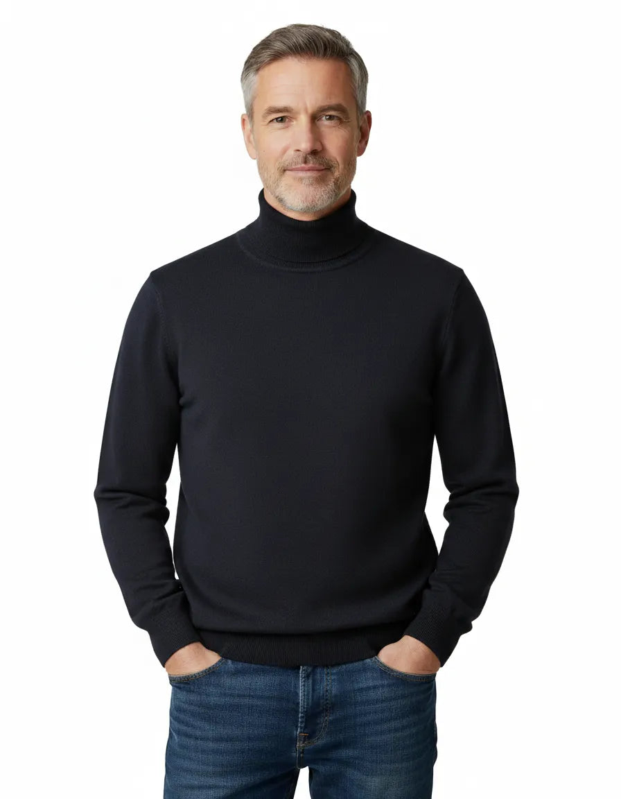 Black Classic Turtleneck Jumper