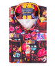 Vintage Party Lights Print Shirt with Matching Handkerchief-Makrom