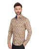 Beige Paisley Print Long Sleeve Shirt