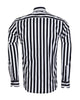 Black Stripe Print Shirt with Matching Handkerchief