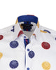 Colourful Balls Print Shirt with Matching Handkerchief
