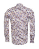 White Leaf Print Shirt with Matching Handkerchief