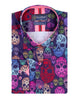 Purple Colourful Skull Print with Matching Handkerchief