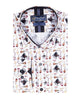 White Orchestra Instrument Print Shirt with Matching Handkerchief