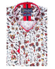 White Floral Print with Matching Handkerchief