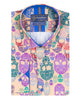 Beige Colourful Skull Print with Matching Handkerchief
