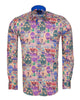 Beige Colourful Skull Print with Matching Handkerchief
