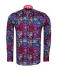 Purple Colourful Skull Print with Matching Handkerchief