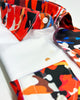White Abstract Paint Splatter Print Shirt-Makrom