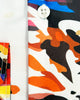 White Abstract Paint Splatter Print Shirt-Makrom