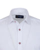 White Classic Linen Short Sleeve Shirt-Makrom