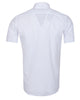White Classic Linen Short Sleeve Shirt-Makrom