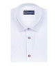 White Classic Linen Short Sleeve Shirt-Makrom