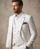 White Classic Plain 3 Piece Men's Suit