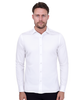 White Classic Single Cuff Men's Shirt-Makrom