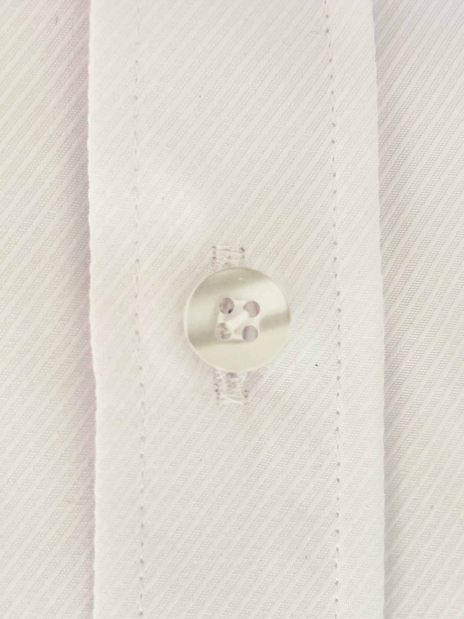 White Classic Twill Short Sleeve Shirt-Makrom
