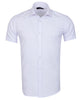 White Classic Twill Short Sleeve Shirt-Makrom