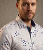 White Colourful Spot Print Men's Shirt