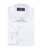 White Cotton Plain Muscle fit Stretch Shirt-Makrom