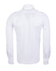White Cotton Plain Muscle fit Stretch Shirt-Makrom